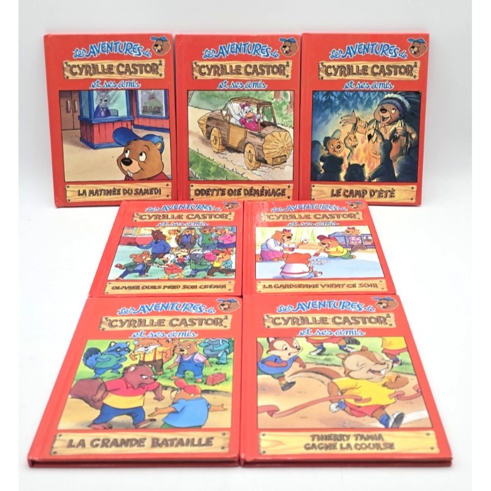 Les Aventures de Cyrille Castor et ses amis – Lot of 7 French Hardcover Books